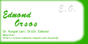 edmond orsos business card