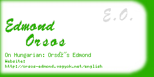 edmond orsos business card